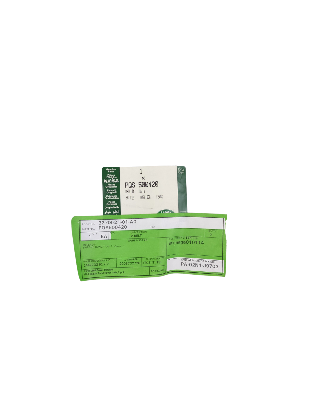 CINGHIA TRAPEZOIDALE LAND ROVER PQS500420