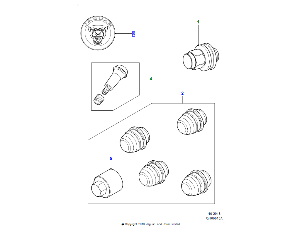 JAGUAR STEMMA RUOTA J9C1276