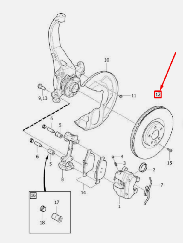 Volvo Originale Disco di Freno Anteriore 31400569